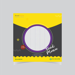 Social media food template design