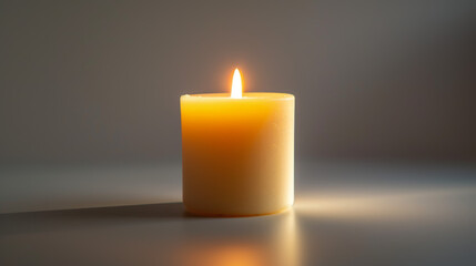 candle on white background