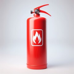fire extinguisher on white background
