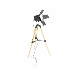 3D rendered camera spotlight on a white background