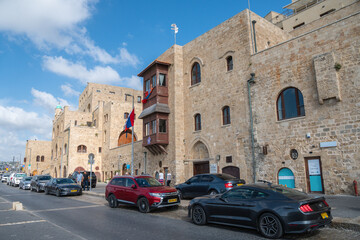 Naklejka premium Tel Aviv Old city, business center, high-rise buildings, Israel