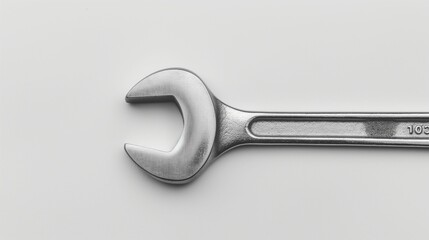 Wrench placed on a white background.