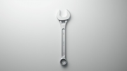 Wrench placed on a white background.