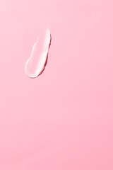 White cosmetic cream smash, texture sample