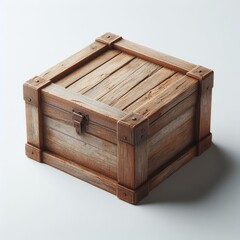 old wooden box on white
