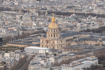 The chapel of the Hotel de Invalides in Paris where is buried Napoleon.