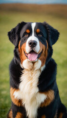 bernese mountain dog portrait