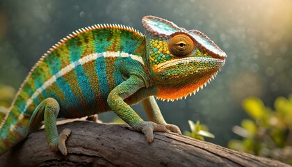 Obraz premium chameleon on a tree