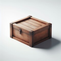 old wooden box on white
