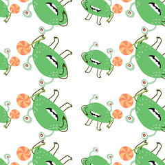 Obraz premium Sweet and monster seamless background