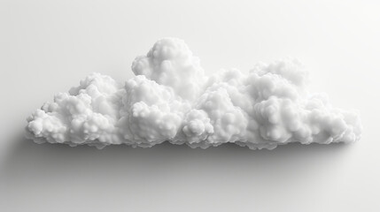 clouds on white background. Close up.