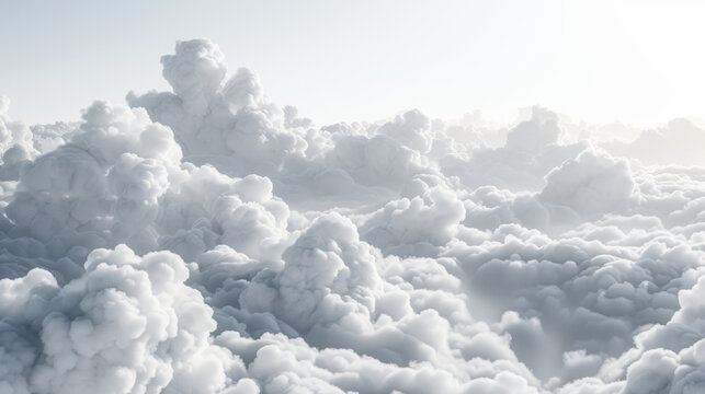 clouds on white background. Close up.