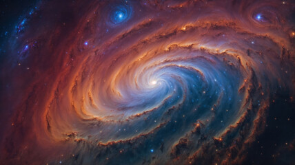 Beautiful colorful nebula in cosmos - 752197416