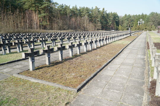 Palmiry, Kampinos National Park, Poland - March 3rd, 2024 - Cemetery and memorial for over 2000 victims from Warsaw and Masovia executed by Nazi Germany occupants during World War II
