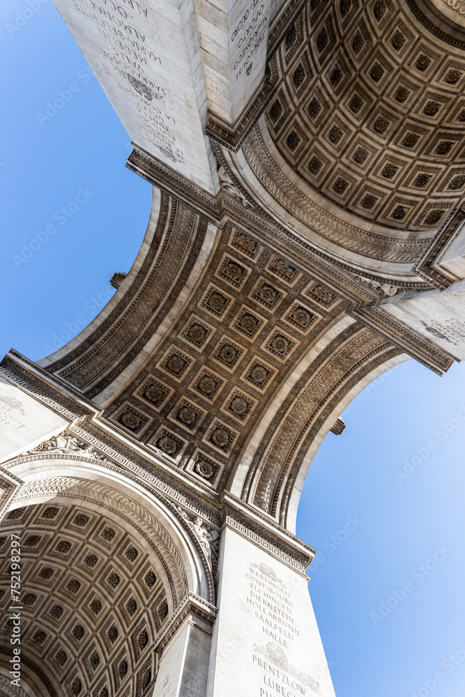 Sticker arch of triumph in paris, france