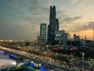 A view of Riyadh's Saudi Arabia Skyscrapers in 2019