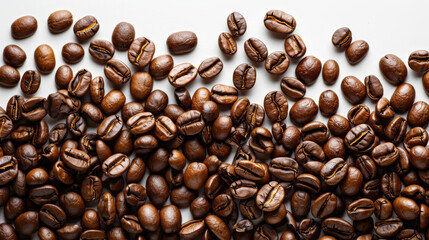 coffee beans on white background