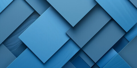 Blue planes abstract geometric background pattern. Abstract horizontal banner. Flat design style. Digital artwork raster bitmap. AI artwork.