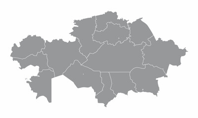 Obraz premium Kazakhstan administrative map