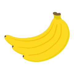 Ripe banana icon. Vector illustration.