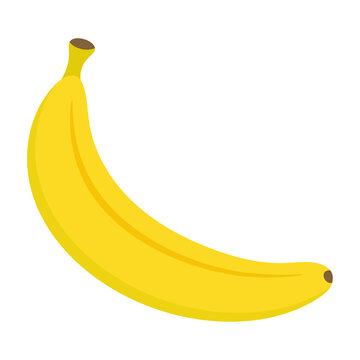 Ripe banana icon. Vector illustration.