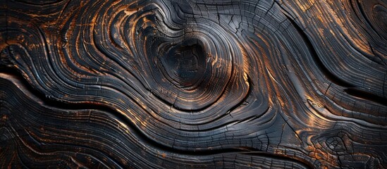 Detailed closeup view of the intricate wood texture, revealing the natural patterns and grains of the material. - obrazy, fototapety, plakaty