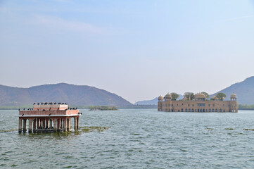 Scenery of Jal Mahal or Water Palace in Jaipur City, Rajasthan