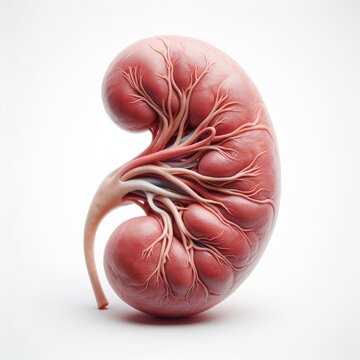 human kidney organ on white

