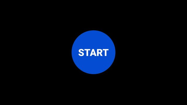 Start button circle fade Animation with transparent background 