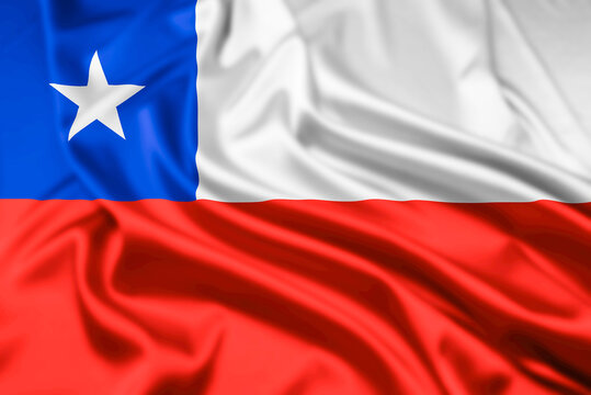 The Flag of Chile Rippled