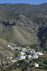 Fototapeta na wymiar Pueblo El Risco entre San nicolas y Algaete, Gran Canaria, islas canarias, España, Spain
