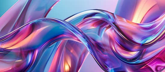Colorful swirling colors shapes background. Blue, purple, and pink liquid waves.