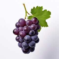 close-up of an isolated grape, capturing intricate details and texture. Generative AI.