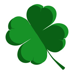 Lucky four leaf clover icon