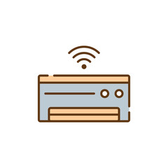 Keyboard wireless icon. Illustration vector