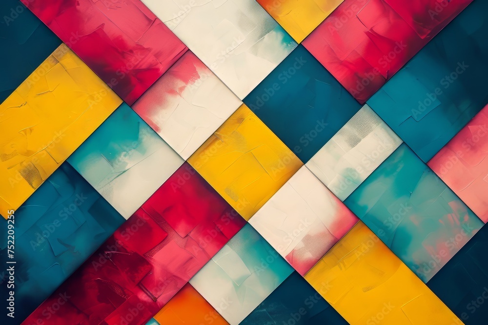 Poster abstract geometric background with colorful squares. suitable for modern design projects, digital ar