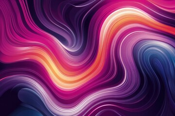 Colorful abstract background with wavy lines and waves. Suitable for backgrounds, digital art projects, and vibrant designs. Vibrant, dynamic, modern visual.