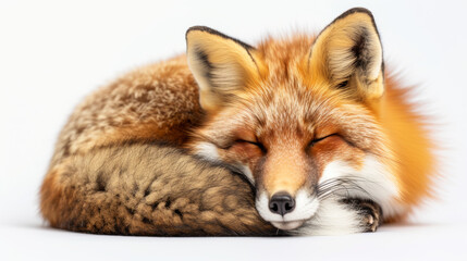 Fototapeta premium fox on white background