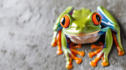 Naklejka premium frog on white background