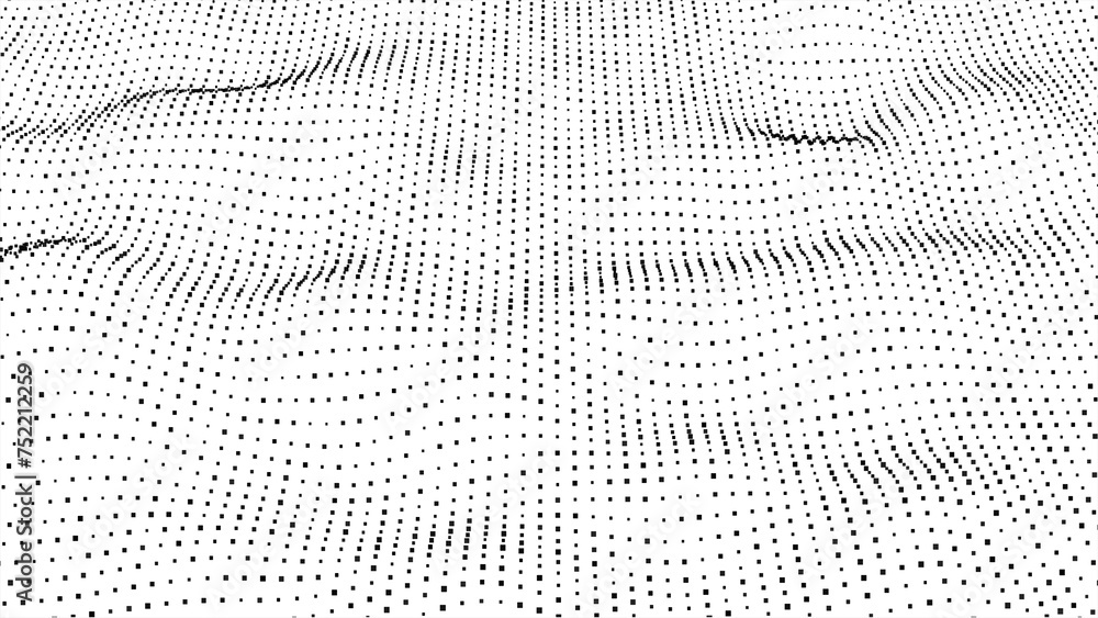 Poster abstract digital dot wave of particles background. futuristic point wave. technology background. abs