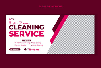 Creative Cleaning Service Facebook Cover And web banner 