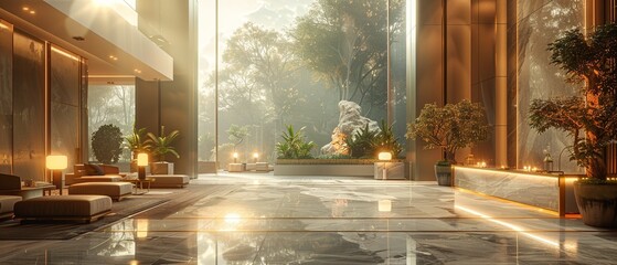Landscape of Modern Luxury Interior, Unreal Engine 3D