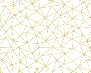 Golden Geometric Pattern on White Background