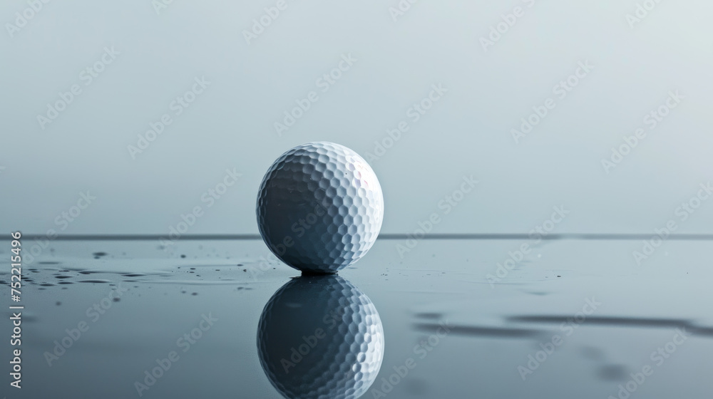 Wall mural golf ball on white background