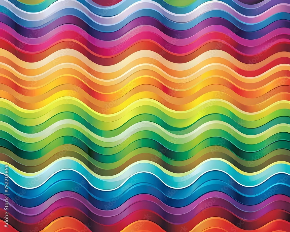Poster vibrant multicolored wavy pattern background