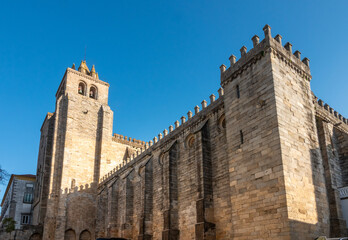 The imposing cathedral of Evora (Sé de Nossa Senhora da Assunção), the largest medieval...