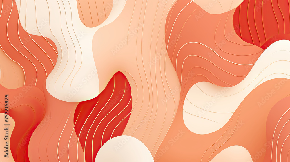 Poster colorful retro groove, minimalist line art geometric pattern texture blending with nostalgic tones, 