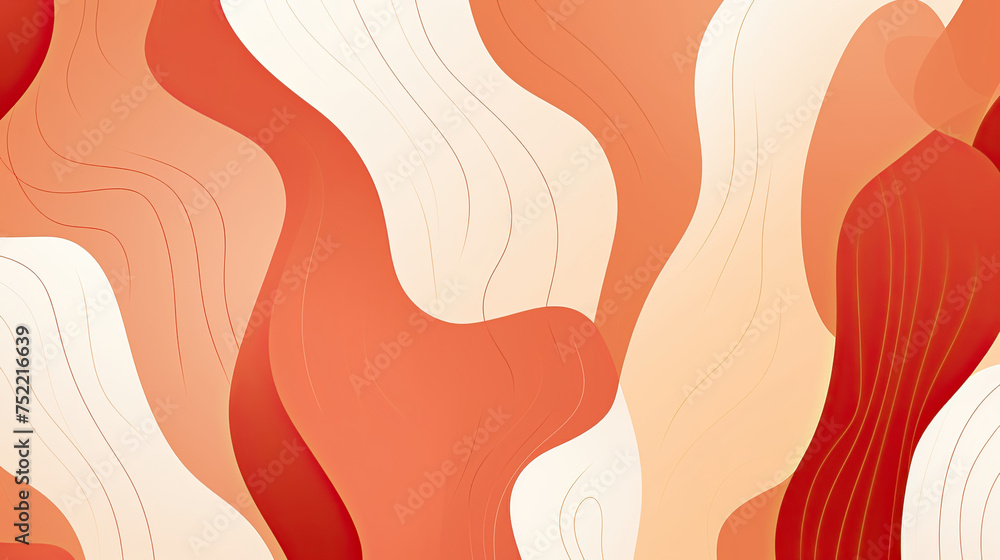 Poster colorful retro groove, minimalist line art geometric pattern texture blending with nostalgic tones, 