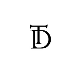 Initial Letter Logo. Logotype design. Simple Luxury Black Flat Vector TD