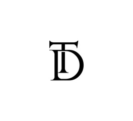 Initial Letter Logo. Logotype design. Simple Luxury Black Flat Vector TD